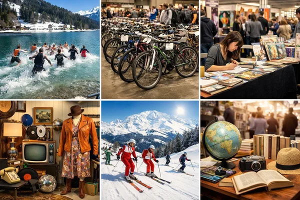 Panorama d'activités du week-end en Haute-Savoie : sports, marché, brocante et culture.