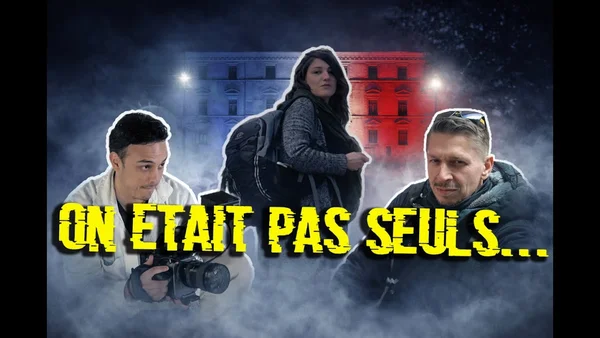 Une équipe d'enquêteurs paranormaux devant la mairie de Marignane.