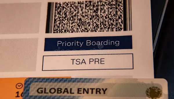 Interface du formulaire d'inscription au programme Global Entry avec les sections à compléter.