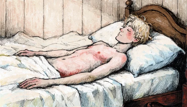 Illustration anatomique du système reproducteur masculin montrant l'afflux sanguin vers les testicules et l'épididyme lors d'une érection