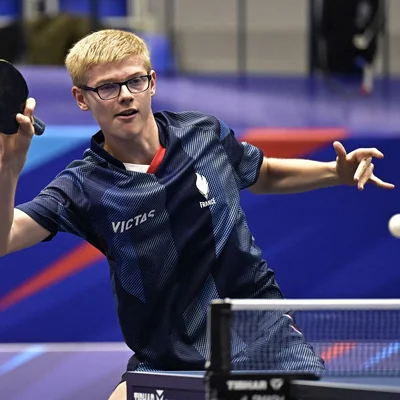 Félix Lebrun en action pendant les Jeux européens.