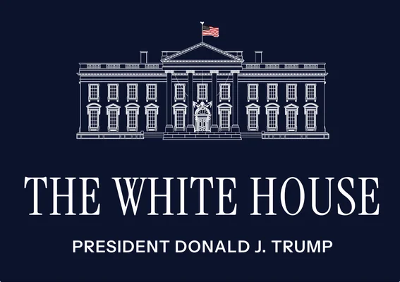 Logo officiel de la Maison Blanche pour la présidence de Donald J. Trump en 2025.