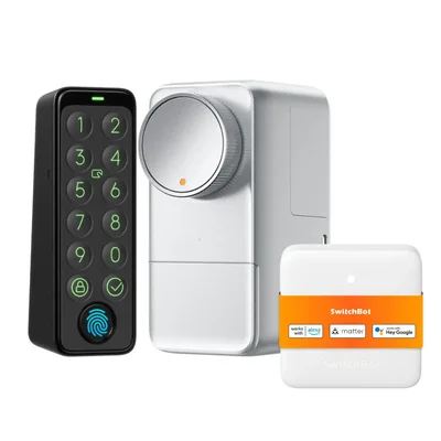 Dispositifs SwitchBot et compatibilité avec les assistants vocaux Alexa, Matter et Google.