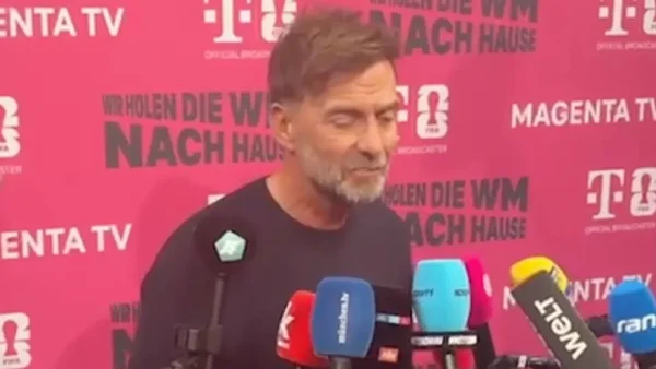 Jürgen Klopp lors d'une entrevue avec Magenta TV.
