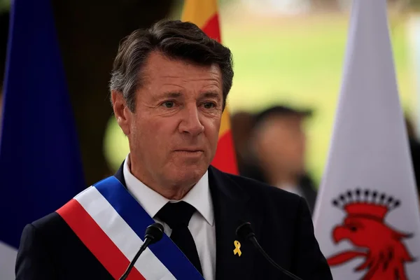 Christian Estrosi lors d'une déclaration officielle.