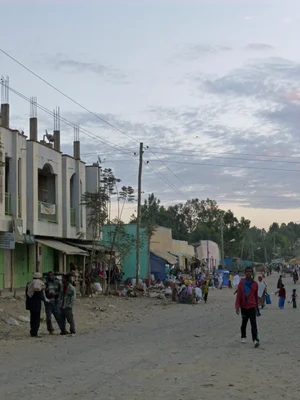 Une scène de rue à Mékélé, dans la région du Tigré, en Éthiopie.