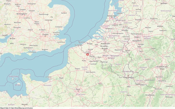 Carte situant la ville de Lille, dans le nord de la France
