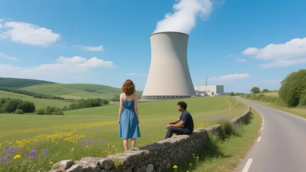 Réacteur nucléaire dans la campagne Française