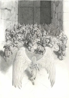 Illustration issue de l'adaptation de l'Enfer de Dante par les frères Brizzi.