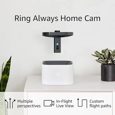 Le Ring Always Home Cam présenté avec ses fonctionnalités de perspectives multiples et de vues en direct.