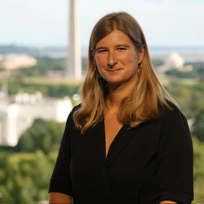Diane Schlienger à Washington, où elle officie comme correspondante pour France Télévisions.