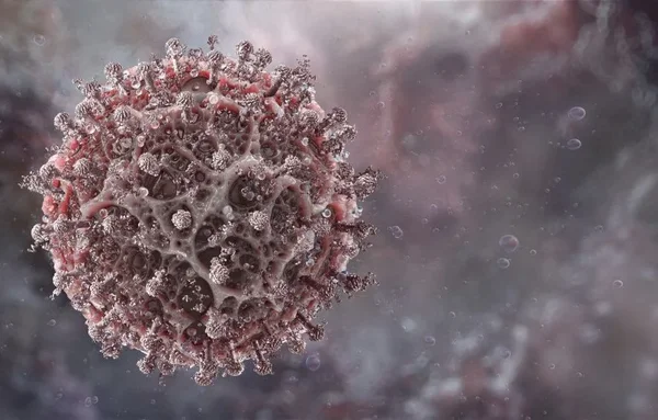 Représentation numérique d'un nouveau coronavirus transmissible à l'homme identifié au Kenya.