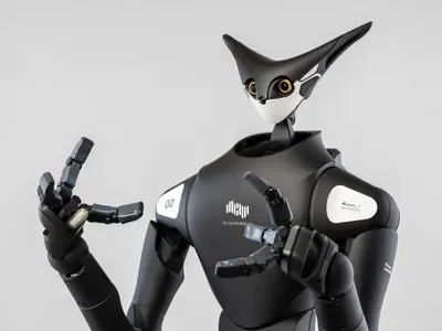 Bras robotique de Telexistence installé sur une base avec tapis roulant pour automatiser le réassortissement des produits dans les commerces.