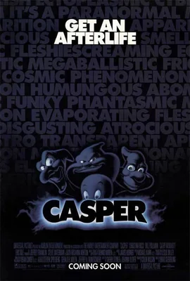 Affiche du film Casper mettant en avant les quatre fantômes.