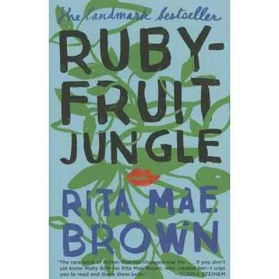 Couverture de 'Rubyfruit Jungle' de Rita Mae Brown, version originale.