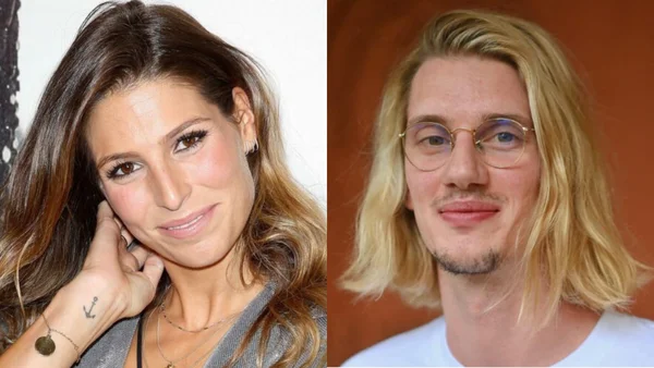 Laury Thilleman et l'humoriste Paul Mirabel posent séparément sur fond uni.
