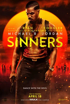 Affiche officielle du film « Sinners » avec Michael B. Jordan.