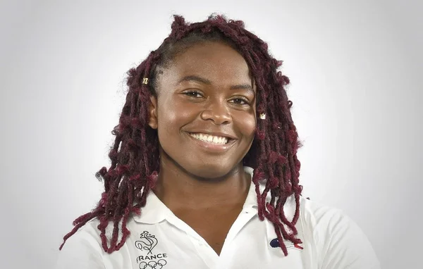Portrait officiel de la judoka française Romane Dicko.