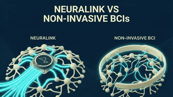 Comparaison visuelle entre Neuralink et les BCI non invasives.