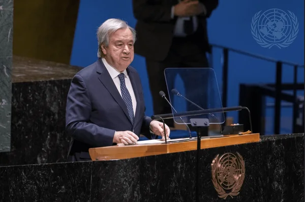 Le Secrétaire général de l'ONU définissant ses priorités pour l'année 2024.