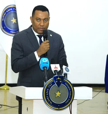 Conférence de presse de la police fédérale éthiopienne.