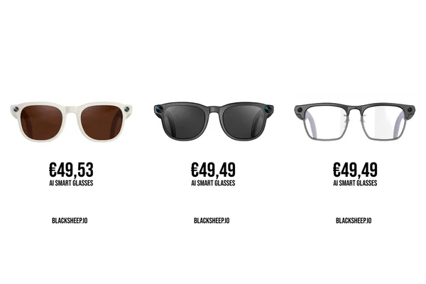Les différents modèles de lunettes connectées Blacksheep disponibles autour de 49 €.