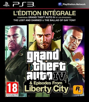 Couverture de l'édition intégrale de GTA IV: Episodes from Liberty City sur PS3.