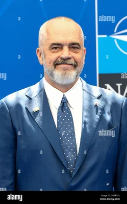 Le Premier ministre albanais Edi Rama lors du sommet de l'OTAN 2021 à Bruxelles, Belgique.