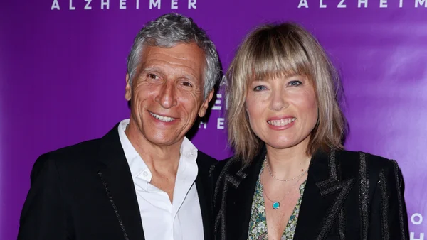 Le couple Nagui et Mélanie Page lors d'un événement caritatif.