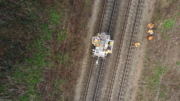 Intervention technique sur les voies de la gare de Rouen après la chute d'un arbre ayant perturbé le trafic.