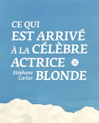 Couverture du thriller de Stéphane Carlier publié par Le Tripode, au design bleu et blanc épuré.