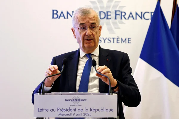 François Villeroy de Galhau s'exprimant lors d'une intervention à la Banque de France.