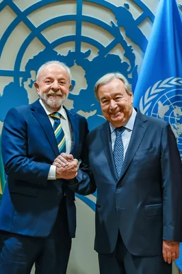 Le secrétaire général des Nations Unies, António Guterres, lors d'une allocution officielle.