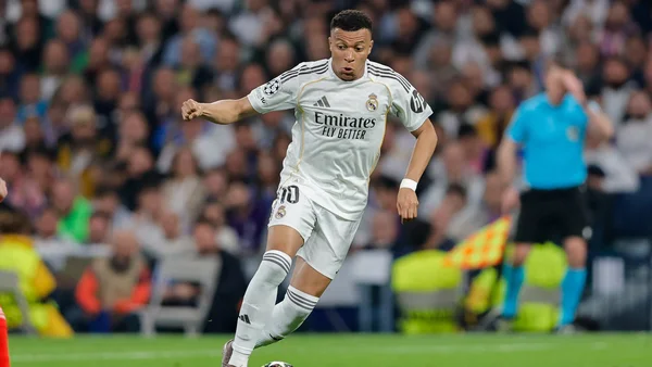 Kylian Mbappé en action lors du match France vs Argentine, Coupe du monde 2018.
