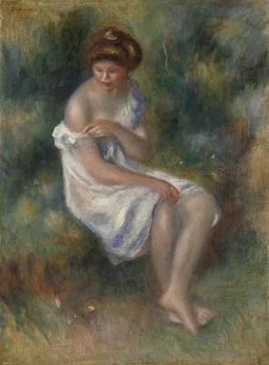 La Baigneuse, œuvre de Pierre-Auguste Renoir, illustrant la douceur et la nature.