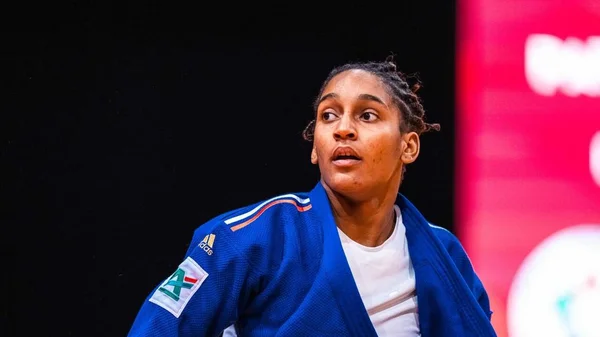 Melkia Auchecorne lors des Mondiaux de judo, illustrant son ascension dans la discipline.