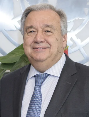 Portrait officiel d'António Guterres, Secrétaire général des Nations Unies.