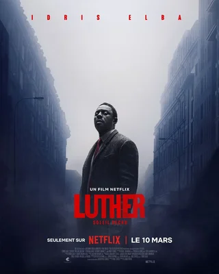 Idris Elba dans l'affiche du film Luther : Soleil déchu sur AlloCiné.
