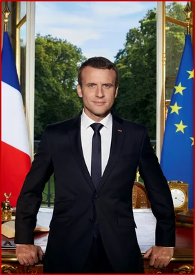 Portrait officiel du Président de la République française.