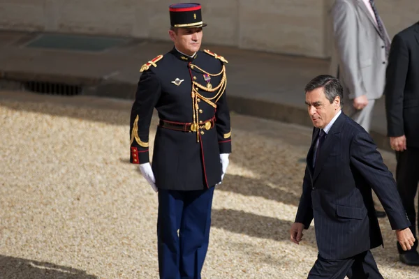 François Fillon lors de la cérémonie d'investiture présidentielle de 2012 à l'Élysée.