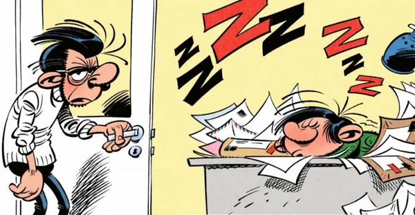 Illustration de Delaf pour le retour de Gaston Lagaffe en 2023.