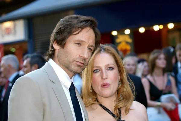 David Duchovny et Gillian Anderson lors du retour de la série X-Files sur les écrans.
