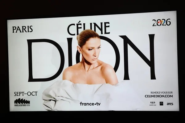Affiche des concerts de Céline Dion avec les informations de prévente et les partenaires.