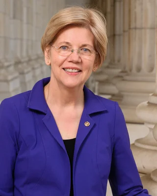 Portrait officiel de la sénatrice américaine Elizabeth Warren.