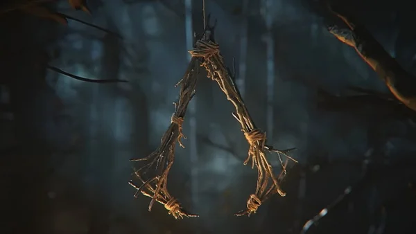 Un artefact mystérieux en brindilles dans l'univers d'Assassin's Creed Hexe.
