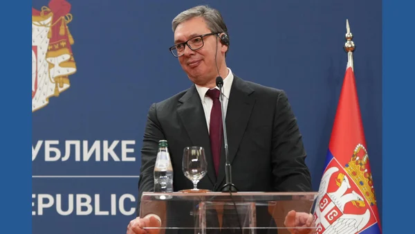 Un président lors d'une allocution publique.