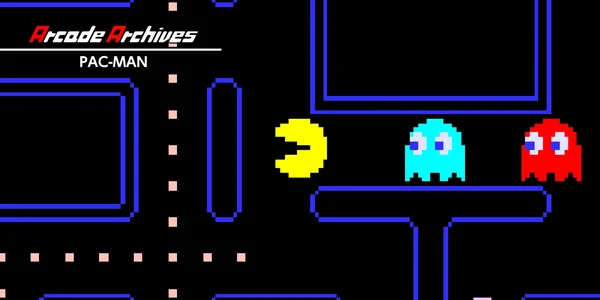 Gameplay classique de Pac-Man dans son labyrinthe emblématique.