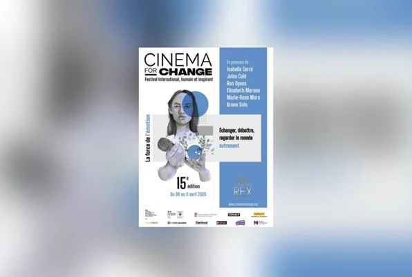 Visuel du festival international Cinema for Change programmé au Grand Rex en avril 2026.