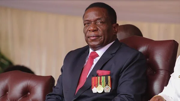 Emmerson Mnangagwa lors de sa prise de fonction successorale.