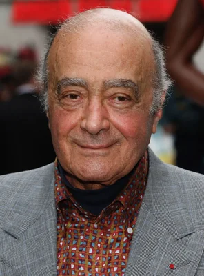 Portrait de l'homme d'affaires Mohamed Al-Fayed.